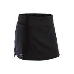 Spódniczka do biegania RUN DRY+ 2 w 1. Czarne spódnice damskie KALENJI, l, bez wzorów, z elastanu, mini. Za 69.99 zł.
