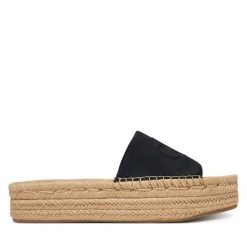 Espadryle Calvin Klein. Czarne espadryle damskie Calvin Klein, bez wzorów, bez obcasa, bez zapięcia. Za 409.99 zł.