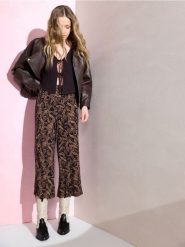 Wiskozowe spodnie culotte ze wzorem paisley - wielobarwny. Spodnie materiałowe damskie Sinsay, l, bez wzorów, z wiskozy. Za 35.99 zł.