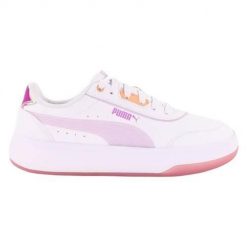 Buty do chodzenia damskie Puma Tori Candy. Białe obuwie sportowe damskie Puma, bez wzorów, z materiału, trekkingowe. Za 329.00 zł.