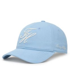 Czapka z daszkiem Tommy Hilfiger. Niebieskie czapki i kapelusze damskie Tommy Hilfiger, bez wzorów. Za 209.99 zł.