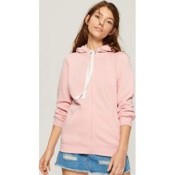 Dzianinowa bluza z kapturem - Różowy. Czerwone bluzy damskie Sinsay, z dzianiny. Za 49.99 zł.