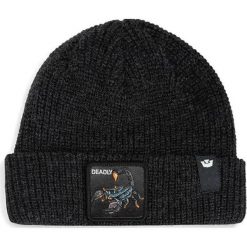 Czapka Beanie Goorin Bros The Deadly Black. Czarne czapki i kapelusze męskie Goorin Bros, bez wzorów. Za 181.89 zł.
