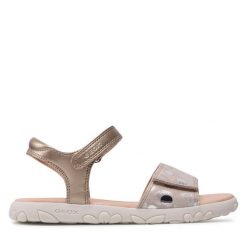 Sandały Geox. Żółte sandały dziewczęce Geox, bez zapięcia. Za 209.99 zł.