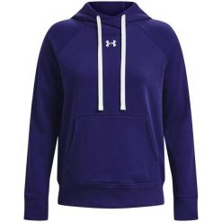 Damska Bluza Z Kapturem Rival Fleece Hoodie. Niebieskie bluzy damskie Under Armour, m, bez wzorów, z kapturem. Za 305.99 zł.