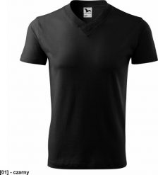 MALFINI V-neck 102 - ADLER - Koszulka unisex, 160 g/m2 - czarny 2XL. Czarne t-shirty damskie Malfini, m, bez wzorów, bez kołnierzyka. Za 23.25 zł.