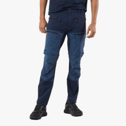 Spodnie outdoor Turystyka Męska Swedemount Lofoten Stretch Zip-Off szybkoschnące. Niebieskie spodnie sportowe męskie SWEDEMOUNT, na lato, m, bez wzorów, z tkaniny, outdoorowe. W wyprzedaży za 409.00 zł.