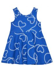 Gap Sukienka letnia 778350-00 Niebieski Regular Fit. Niebieskie sukienki dla dziewczynek GAP, na lato, bez wzorów, z bawełny, bez ramiączek. Za 89.99 zł.