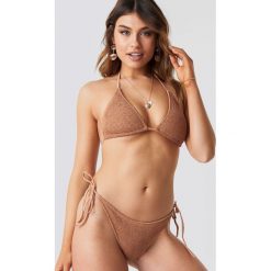 NA-KD Swimwear Smocked Triangle Bikini Panty - Brown. Bikini damskie marki NA-KD Swimwear. Za 80.95 zł.