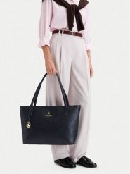 Beverly Hills Polo Club Torebka CEO-BHPC-L-013-10 Granatowy. Niebieskie torebki do ręki damskie Beverly Hills Polo Club, bez wzorów, ze skóry, bez dodatków. Za 219.99 zł.