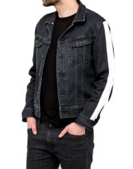 LEE SLIM RIDER RETRO MĘSKA KURTKA JEANSOWA BASELINE BLACK L89RRGAW 112123902. Czarne płaszcze męskie Lee, l, bez wzorów, z jeansu, retro, bez kaptura. Za 279.99 zł.