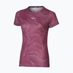 Koszulka do biegania damska Mizuno Impulse Core Graphic Tee. Czerwone koszulki sportowe damskie Mizuno, l, bez wzorów, z materiału, bez kołnierzyka, bez ramiączek, do biegania. Za 79.99 zł.