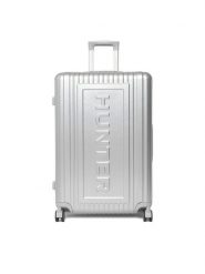 Hunter Walizka duża CEO-HUNTER-L-002-08-SILVER Srebrny. Szare walizki męskie Hunter, bez wzorów, z tworzywa sztucznego, duże. Za 399.99 zł.