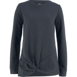 Bluza z przewiązaniem bonprix czarny. Bluzy damskie marki KALENJI. Za 49.99 zł.