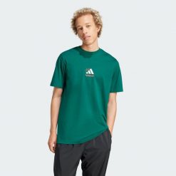Koszulka Lounge Pizza Graphic. Zielone buty sportowe męskie Adidas, bez zapięcia, na fitness i siłownię. Za 129.00 zł.