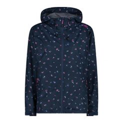 Damska kurtka wodoodporna CMP. Niebieskie kurtki sportowe damskie CMP, bez wzorów, bez kaptura, trekkingowe. Za 389.00 zł.