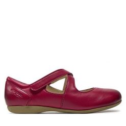 Półbuty Josef Seibel. Czerwone półbuty damskie Josef Seibel, bez wzorów, bez obcasa, na płaskiej podeszwie, bez zapięcia. Za 389.99 zł.