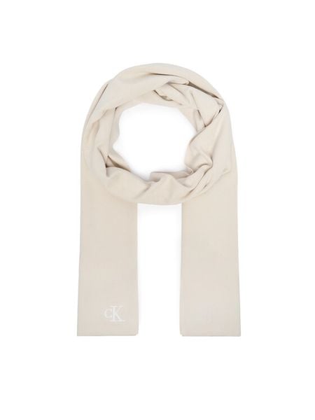 Calvin Klein Szalik LV04F8099G Kremowy. Białe czapki i kapelusze damskie Calvin Klein, bez wzorów. Za 209.99 zł.