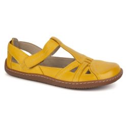 Buty damskie Barefoot Ultralekkie półsandały Olivier 1285 na rzep żółte. Żółte półbuty damskie na lato, bez wzorów, z jeansu, boho, bez obcasa, bez zapięcia. Za 484.00 zł.