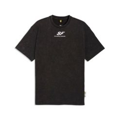T-shirt Puma Ferrari. Czarne t-shirty męskie Puma, xs, bez wzorów, sportowe, bez kołnierzyka. Za 194.50 zł.