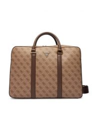 Guess Torba na laptopa HMMILO P6169 Brązowy. Brązowe torby na laptopa męskie Guess, z aplikacjami, ze skóry. Za 589.99 zł.