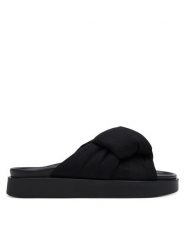 Inuikii Klapki Oversized 70104-147 Czarny. Czarne klapki damskie Inuikii, bez wzorów, z materiału, bez obcasa. Za 559.99 zł.