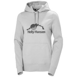 Bluza damska z kapturem Helly Hansen Nord Graphic. Szare bluzy damskie Helly Hansen, xs, bez wzorów, z bawełny, z kapturem. Za 385.00 zł.