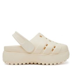 Sandały adidas. Brązowe sandały damskie Adidas, bez wzorów, bez obcasa, na płaskiej podeszwie, bez zapięcia. Za 149.99 zł.