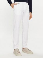 Aeronautica Militare Chinosy 241PA1597CT3293 Biały Regular Fit. Białe eleganckie spodnie męskie Aeronautica Militare, m, bez wzorów, z bawełny. Za 389.99 zł.