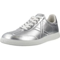 Buty MUNICH BARRU 224 Srebrny. Szare obuwie sportowe damskie munich, bez wzorów, ze skóry, na fitness i siłownię. Za 415.99 zł.