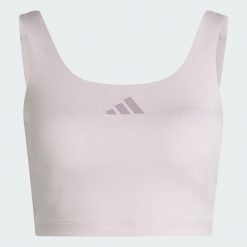 Biustonosz Power Light Support Tank. Fioletowe obuwie sportowe damskie Adidas, bez wzorów, na fitness i siłownię. Za 199.00 zł.