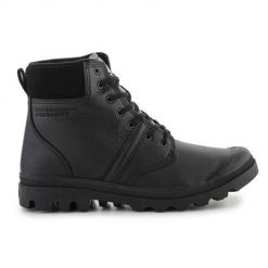 Buty do chodzenia męskie Palladium Trapery Pallabrousse Cuffwp. Czarne śniegowce i trapery męskie Palladium, z materiału, za kostkę, bez zapięcia. Za 808.25 zł.