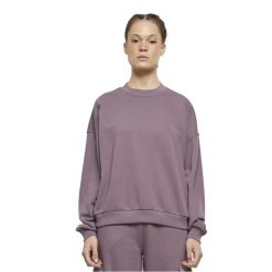 Bluza Damska Frotte Z Okrągłym Dekoltem Oversize. Fioletowe bluzy damskie Urban Classics, xl, bez wzorów, bez kaptura. Za 120.99 zł.