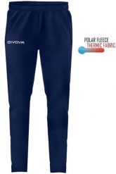 Spodnie dresowe Givova Panta Cuba granatowe. Niebieskie spodnie sportowe męskie 318, l, bez wzorów, z dresówki, na fitness i siłownię. Za 84.00 zł.