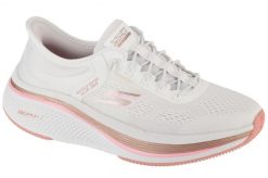 Buty do biegania damskie, Slip-Ins: Go Run Elevate 2.0 - Banyan. Białe obuwie sportowe damskie Skechers, bez wzorów, z materiału, do biegania. Za 506.30 zł.