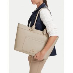 Torebka Beverly Hills Polo Club. Brązowe torebki do ręki damskie Beverly Hills Polo Club, bez wzorów, bez dodatków. Za 299.99 zł.
