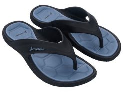 Buty klapki sportowe męskie japonki Rider Cape XVIII. Czarne klapki męskie Rider, z materiału, klasyczne. Za 129.00 zł.