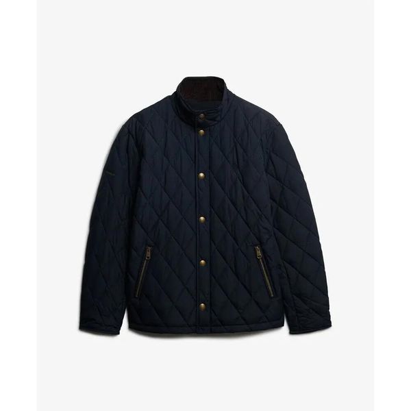 Kurtka puchowa Superdry Estate Country. Niebieskie kurtki męskie Superdry., s, z aplikacjami, z puchu, eleganckie, bez kaptura. Za 476.75 zł.