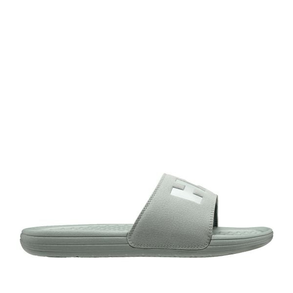 Klapki damskie Helly Hansen Slide. Zielone klapki damskie Helly Hansen, bez wzorów, z materiału, eleganckie, bez obcasa. Za 181.80 zł.