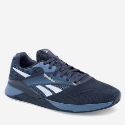 Buty na siłownię Reebok. Niebieskie buty sportowe męskie Reebok, bez zapięcia, na fitness i siłownię. Za 649.99 zł.
