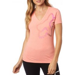 FOX T-Shirt Damski Perfor Vneck Xs Łososiowy. Czerwone t-shirty damskie FOX. W wyprzedaży za 60.00 zł.