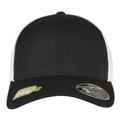 110 Dwukolorowa Czapka Z Daszkiem Z Recyklingu. Białe czapki i kapelusze damskie FLEXFIT, bez wzorów. Za 104.99 zł.