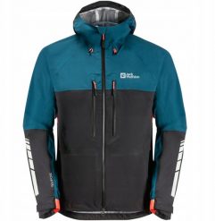 Jack Wolfskin Morobbia 3l Jkt M 1115501-4133 Niebieskie M. Niebieskie kurtki męskie Jack Wolfskin, l, bez wzorów, bez kaptura. Za 655.21 zł.