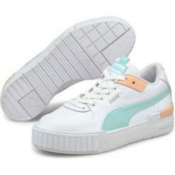 Buty do chodzenia damskie Puma Cali Sport. Białe obuwie sportowe damskie Puma, bez wzorów, z materiału, trekkingowe. Za 395.00 zł.