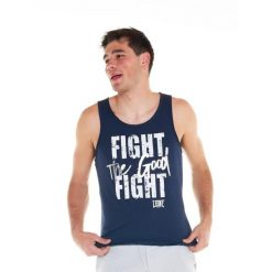 Męski podkoszulek sportowy Fluo. Niebieskie buty sportowe męskie LEONE 1947 APPAREL, bez zapięcia, na fitness i siłownię. Za 54.73 zł.