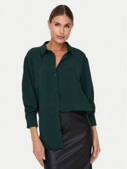 JDY Koszula Kenta 15268316 Zielony Regular Fit. Zielone bluzki damskie JDY, s, bez wzorów, z syntetyku, bez kołnierzyka, bez ramiączek. Za 79.99 zł.
