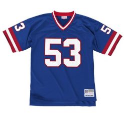 Koszulki Nfl New York Giants Harry Carson. Niebieskie koszulki sportowe męskie Mitchell & Ness, bez wzorów, bez kołnierzyka, bez ramiączek, do piłki nożnej. Za 676.50 zł.