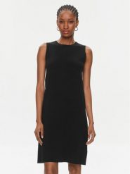 Calvin Klein Sukienka dzianinowa Extra Fine Wool Shift Dress K20K206899 Czarny Regular Fit. Czarne sukienki damskie Calvin Klein, xs, bez wzorów, z bawełny, bez kołnierzyka, bez ramiączek. Za 399.99 zł.
