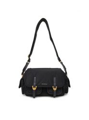 Coccinelle Torebka Campus Puffy Ny E1 RFH 15 01 01 Czarny. Czarne listonoszki damskie Coccinelle, bez wzorów, z materiału, bez dodatków. Za 1,549.00 zł.