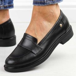 Czarne skórzane Polskie mokasyny damskie Deoni D610. Czarne mokasyny damskie Deoni, ze skóry, biznesowe. Za 419.00 zł.